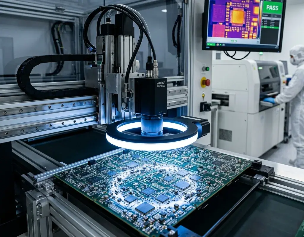 Test & Inspection — precision electronic manufacturing at TOS Lanka's facility in Sri Lanka